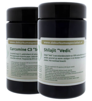 Curcumine C3 & Shilajit 'Vedic' combinatie (flacons)